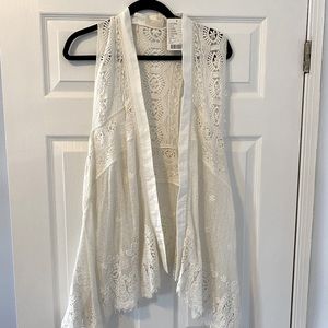 Anthropologie NWT lace vest brand new